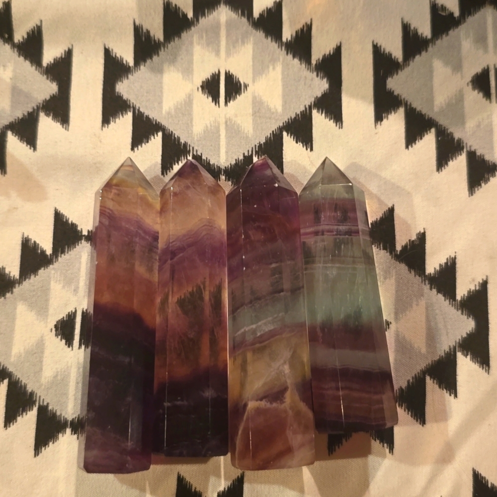Little Candy Rainbow Flourite towers!!